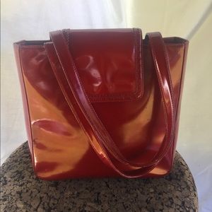 Red Patent Leather Classiques Entier Handbag